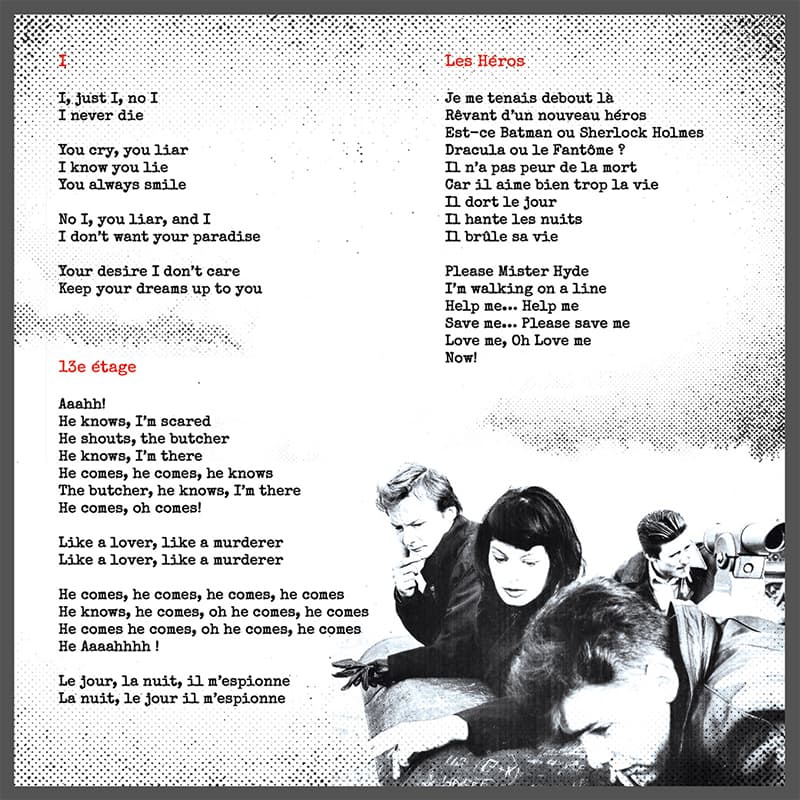 Les Crabes, 45 tours, insert 2